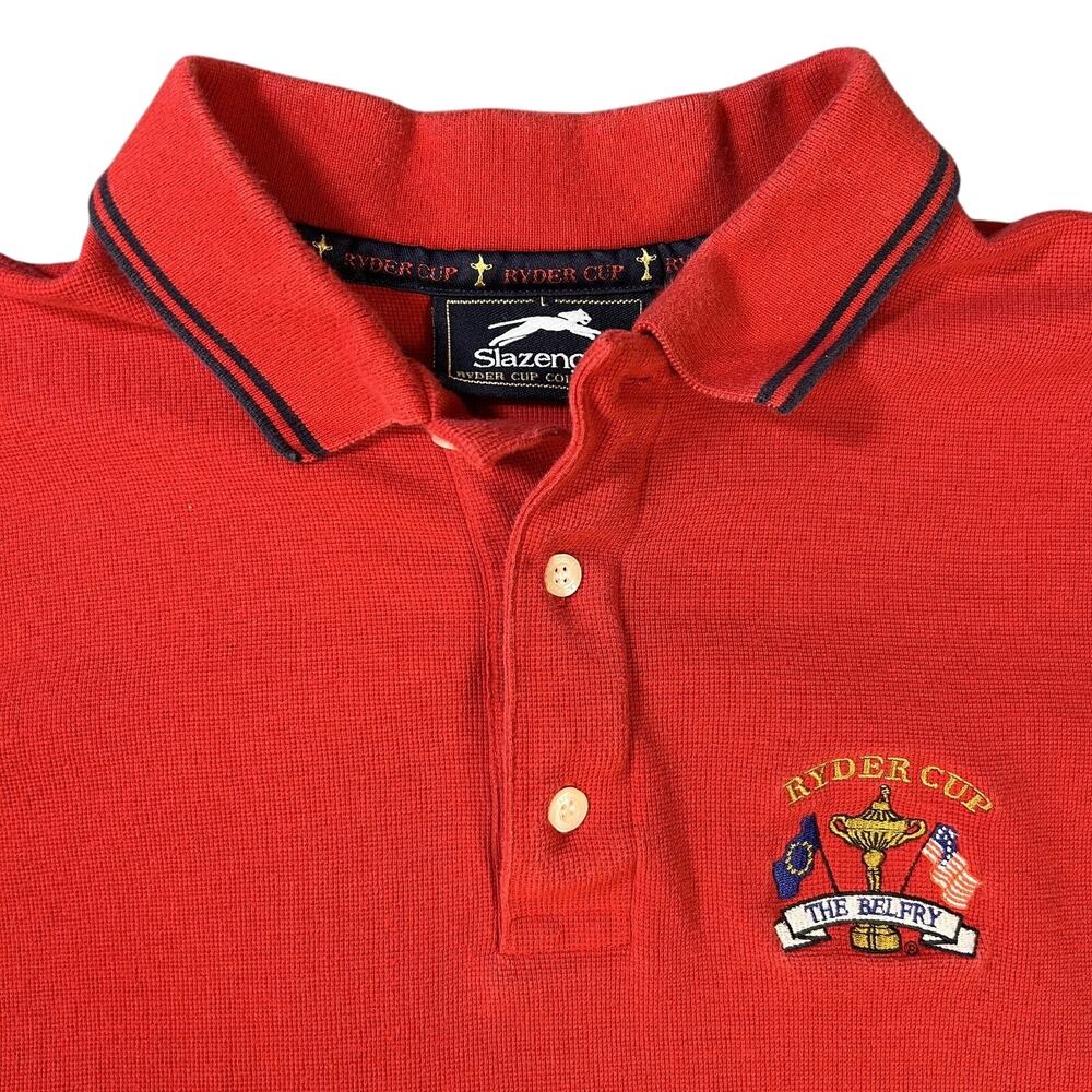 Vintage Ryder Cup Shirt Mens‎ Large The Belfry 2001 Golf Slazenger 2000s Y2K